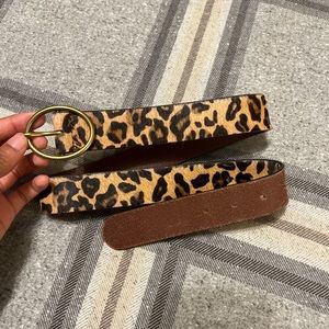 Leather Leopard print belt | American Eagle